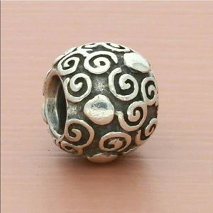 Authentic Pandora Retired Swirl Heart Charm